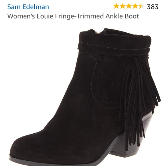 Sam Edelman Shoes - 👢👢Sam Edelman Louie Black Suede Fringe 9👢👢